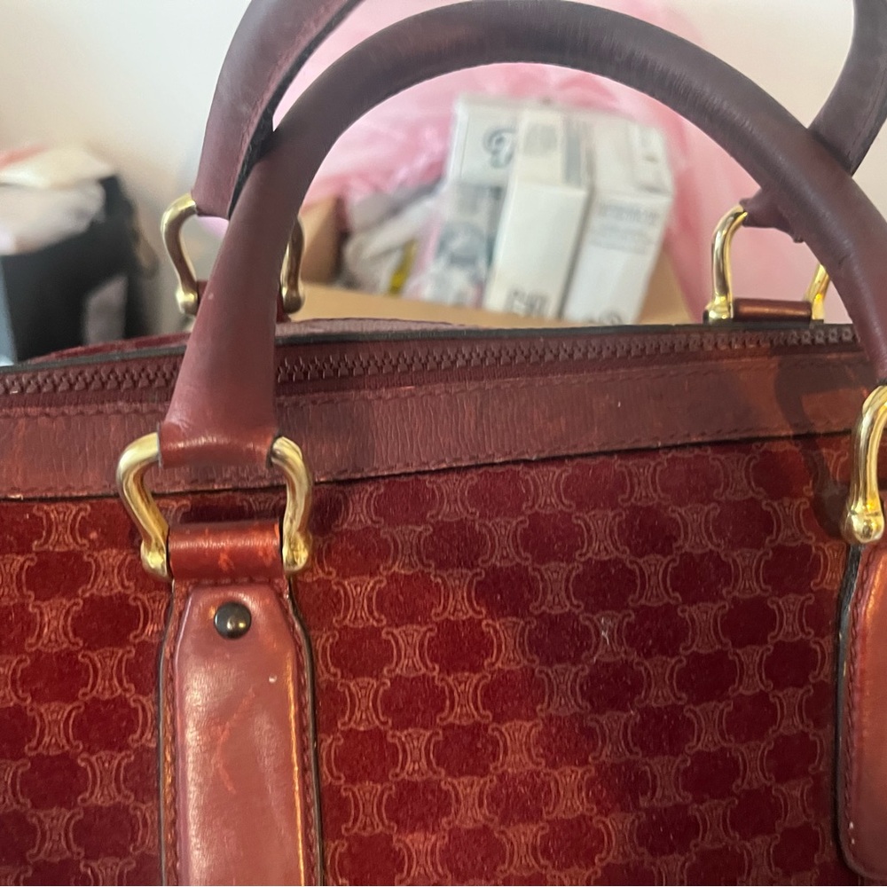 Celine Suede Boston Bag Large - Picture 6 of 15